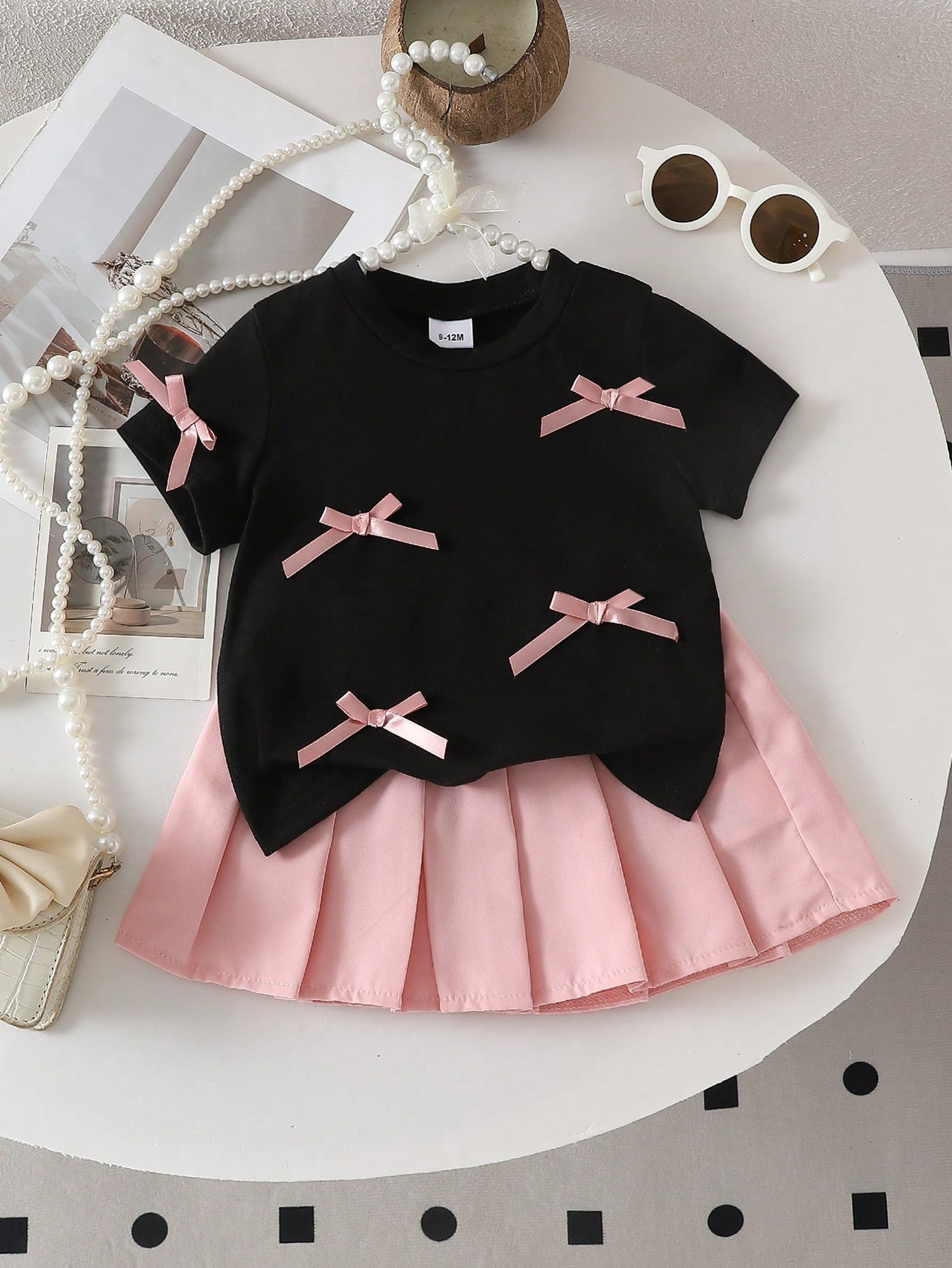 Outdoor Adventure Girls - Two-piece baby girl 3D bow casual